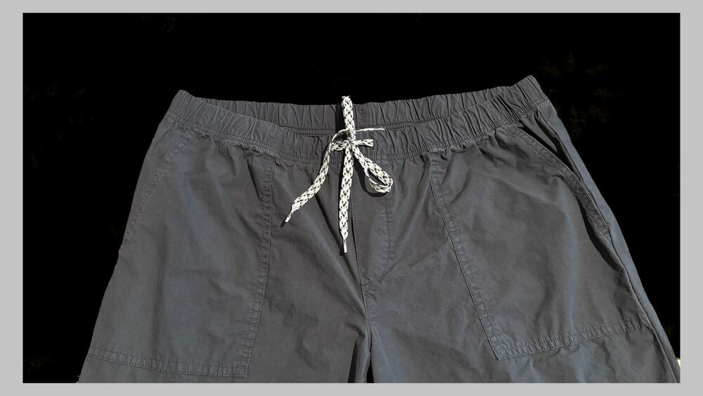 Aerie Women’s Large Gray Cargo Pants Wide Leg Drawstring Utility Pull On